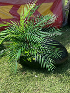 Stone shaped Fiber Planters with fillers