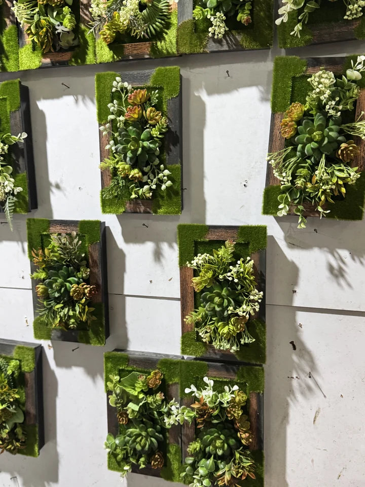 Framed Green Square Wall Hanging