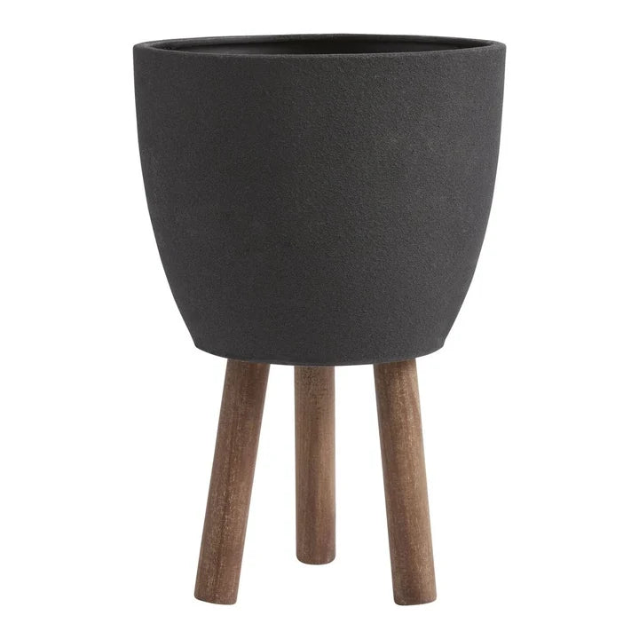 Stone Finish Tripod Planter